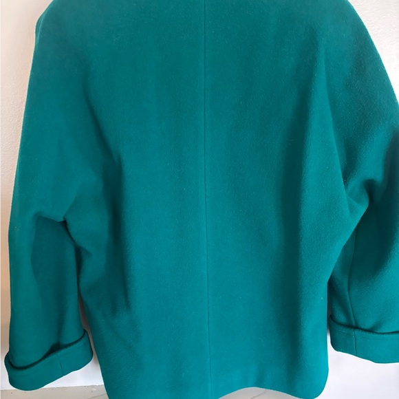 Chic Teal Double-Breasted Women's Pea Coat - Picture 3 of 10